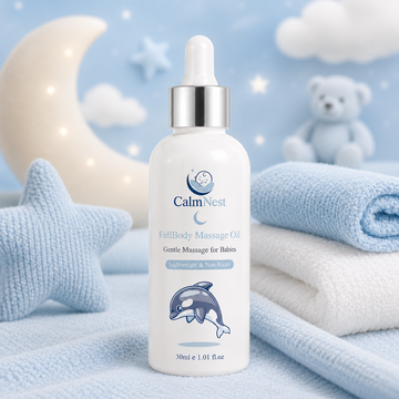 CalmNest Baby Massage Oil – Gentle Full Body Massage Oil for Newborns | Natural & Non-Sticky