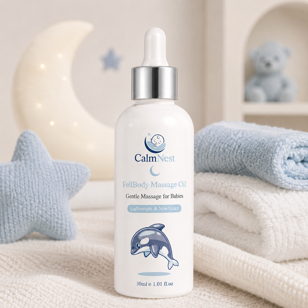 CalmNest Full Body Massage Oil – Gentle Baby Massage Oil | 30ml